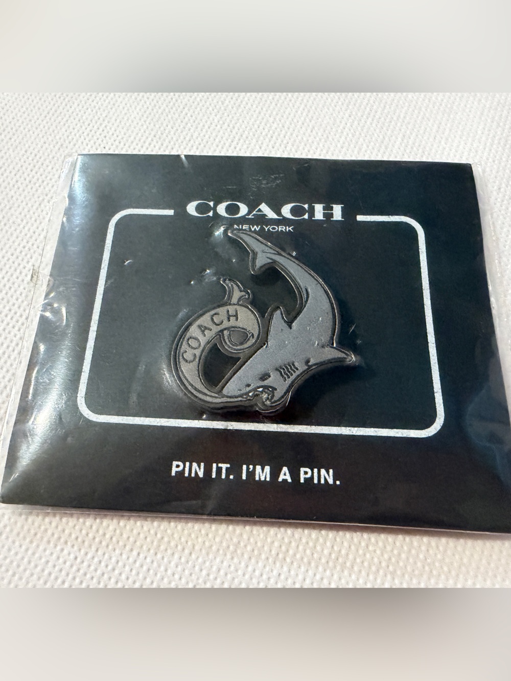 Coach Shark pin